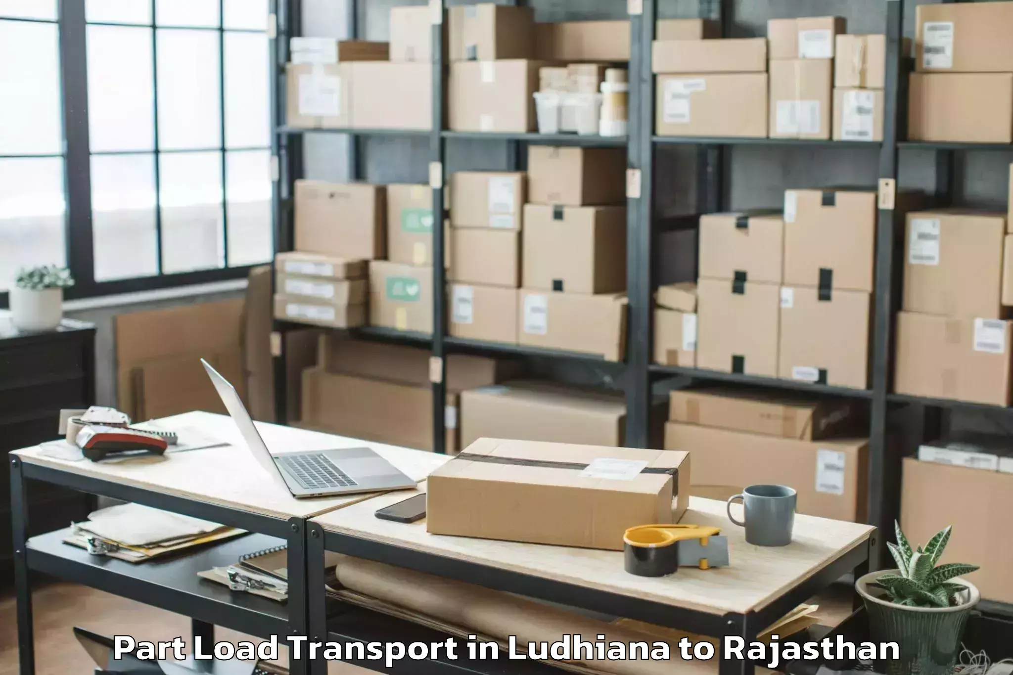 Expert Ludhiana to Sojat Part Load Transport